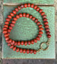 Red Jasper Hand Knotted Beaded Gemstone Necklace - Image 1