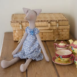 Miss Lizzie Fox, a Tilda style Fox figure based on Jane Austen's novels