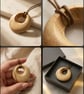 Unique spalted Beech circular pendant necklace 