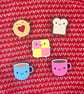 Kawaii Afternoon Tea Wooden Pin or Brooch Set - Choose Any 2