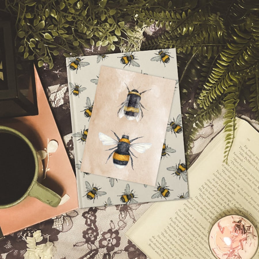 A6 Bumble Bee Art Print - Scottish nature taken from original watercolours