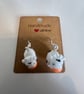 Sterling Silver Earrings - Cows - Brand New & Sealed!!