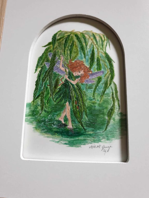 Original Water Colour And Mixed Media Picture Framed Free P&P