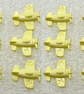 12 Plane Buttons, Yellow, 15mm Long, Pack of 12, Shank Back, Glossy