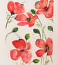 Dancing Poppies – Watercolour Poppy Print – Mounted Floral Wall Art
