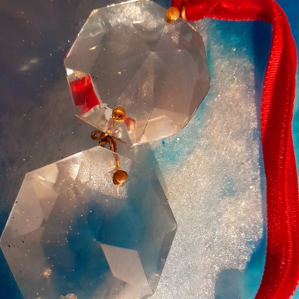 Vintage Chandelier Shimmering Crystals