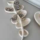 Eco resin organic shape leaf design trinket, jewellery tray
