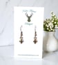 Charm Earrings - Mini Silver Toadstool