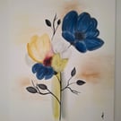 Original Abstract Acrylic Painting - Abstract Art – Floral Art