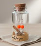 Neon Orange  Best Friend Earrings in a Bottle