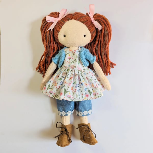 Beautiful handmade decorative doll, rag doll, cloth doll, keepsake