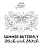 Summer Butterfly Stick & Stitch (Dissolvable Pattern for Embroidery) - Image 1
