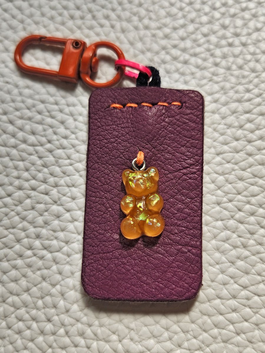 Leather Gummy Bear Keyring Bag Charm