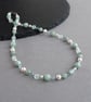 Sage Green Beaded Necklace - Mint Green Pearl and Crystal Necklaces - Jewellery - Image 5