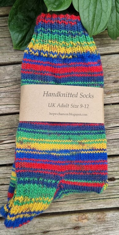 Handknitted Adult Socks - UK 9-12