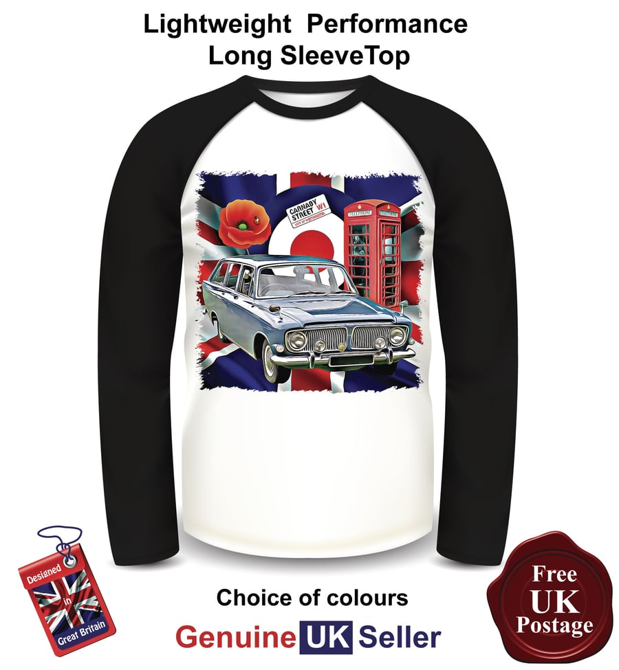 Ford Zephyr Estate, Zephyr Estate Mens Long Sleeve T Shirt, Ford Mens Top,