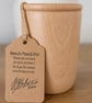 Handturned Beech Pencil Pot.  Handmade desk organiser - Image 2