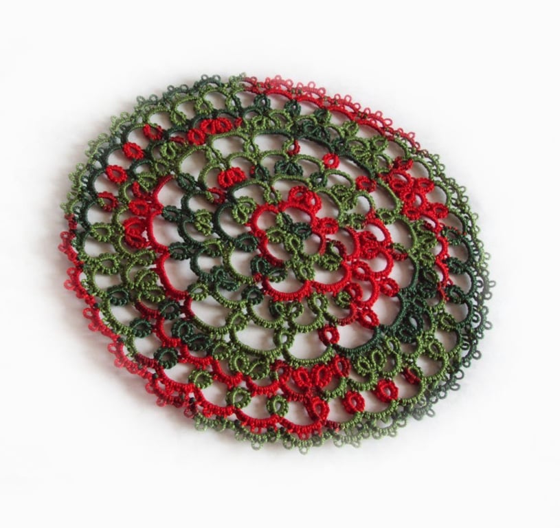 Handmade Lace Christmas Doily