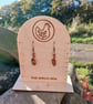 Hammered Flame-Painted Copper Double Spiral Earrings - Handmade Copper Jewellery - Image 4