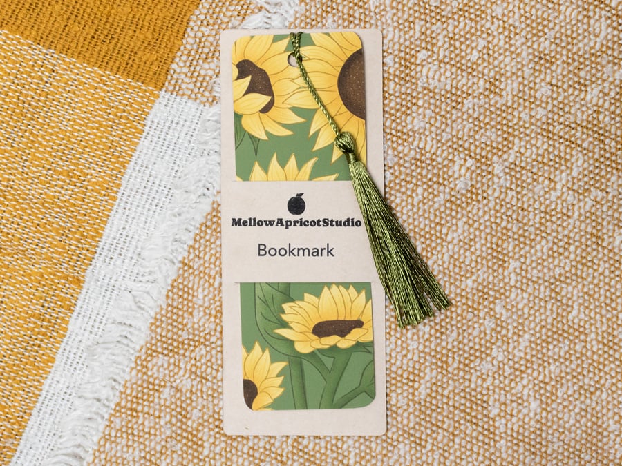 Sunflower Bookmark with Tassel