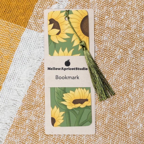 Sunflower Bookmark with Tassel