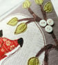 Trotting Fox Cushion with Freemotion Sewn Applique - Image 5