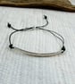 Sterling Silver Slim Bar Bracelet. Engraved Love you loads and loads - Image 3