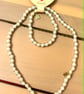 Handmade Pearl Bead Necklace & Bracelet Set with Gold-Tone Accents