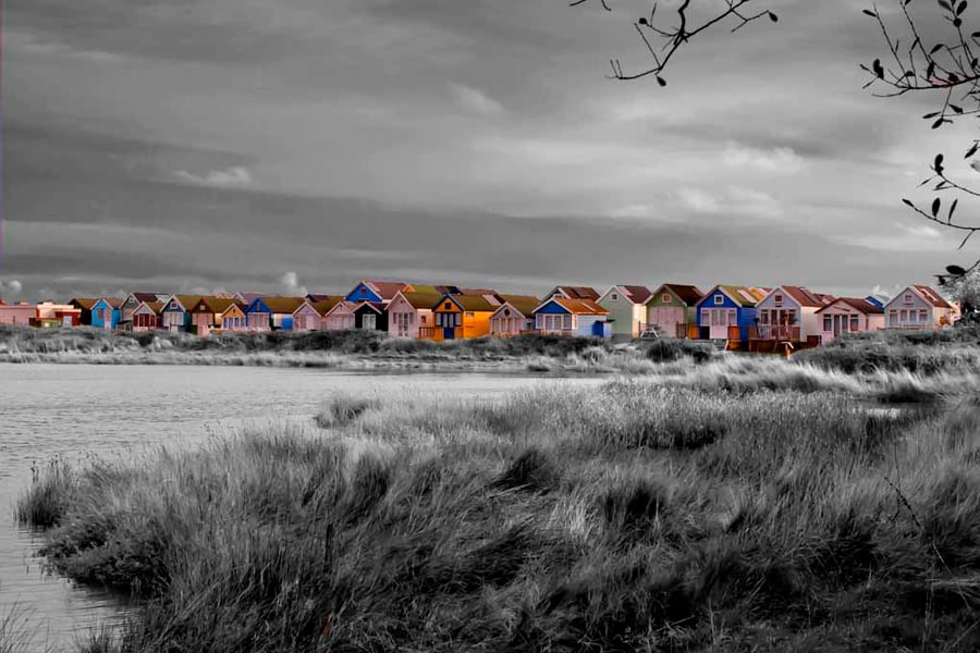 Beach Huts Hengistbury Head Dorset England Photograph Print