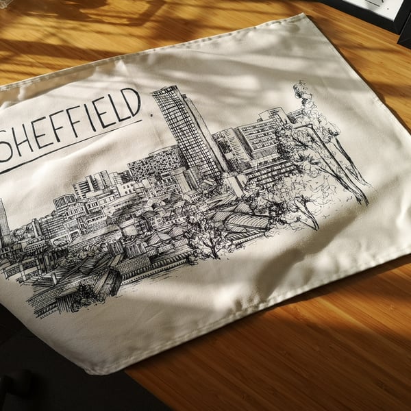 Sheffield Skyline Tea Towel