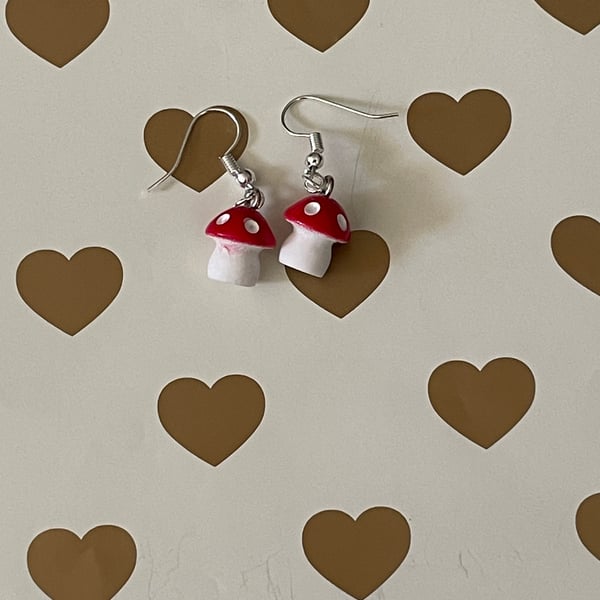 Mushroom earrings 