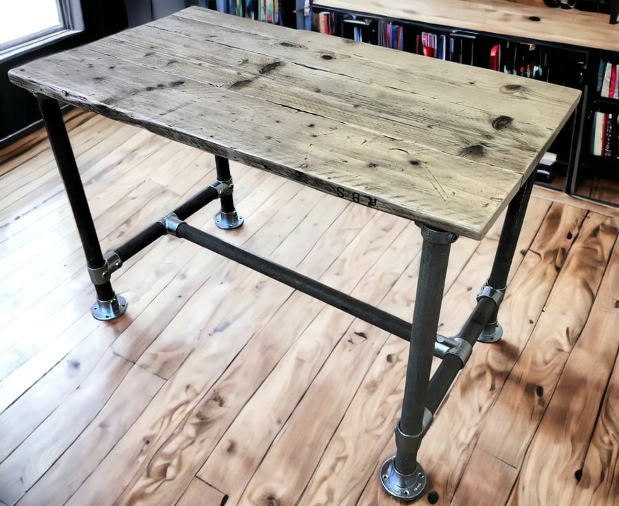 The Ashwood Desk - Office Desk, Custom Made From Reclaimed Scaffold Boards For R