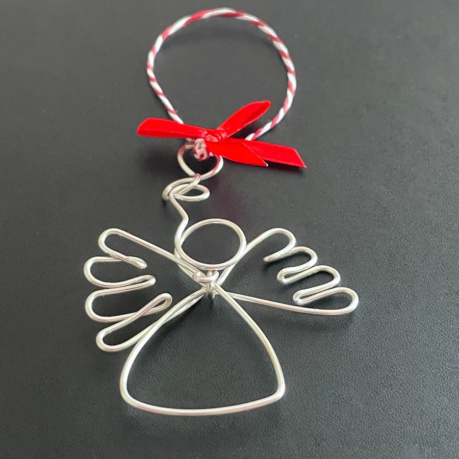 Silver Plated Copper, Handmade Christmas Tree Decoration  - Angel