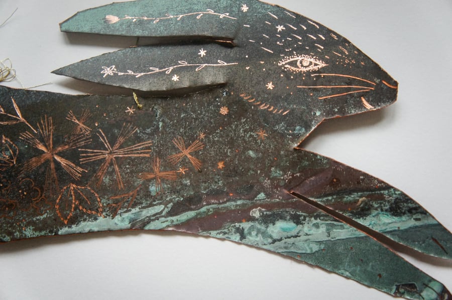 Copper Hare Decoration