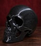 Black Glitter Skull Ornament – Gothic Statement Decor - Image 2