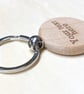 Personalised Natural Wood Keyring  - Image 3