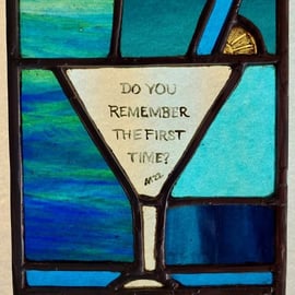 Contemporary Stained Glass Panel - Do You Remember?