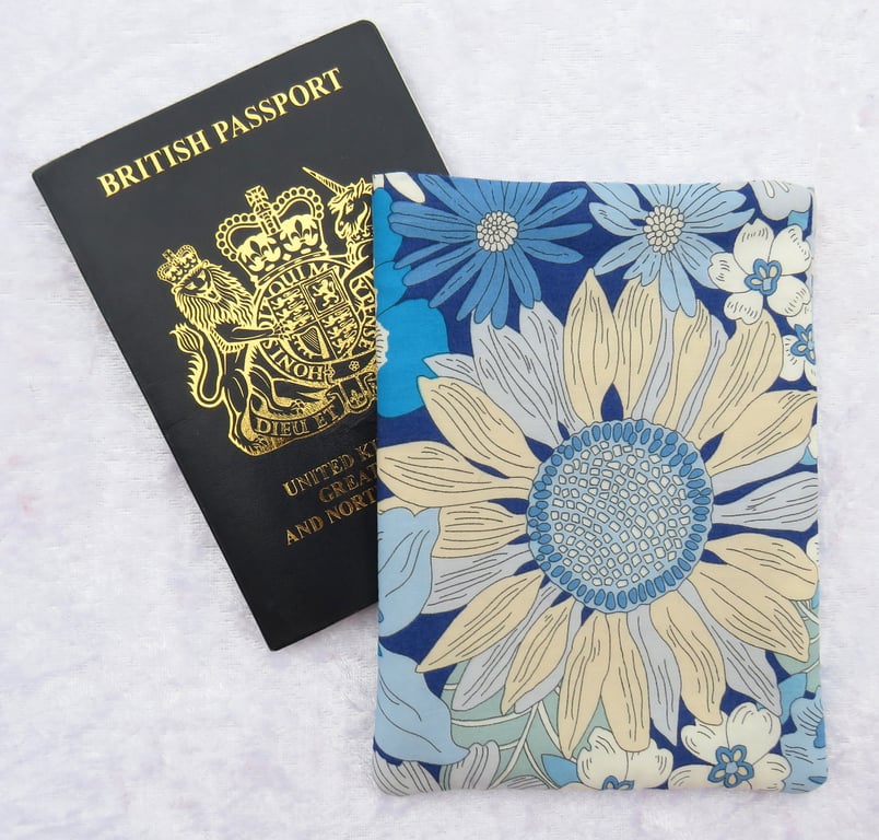 Passport Cover made from Liberty Tana Lawn, sunflower