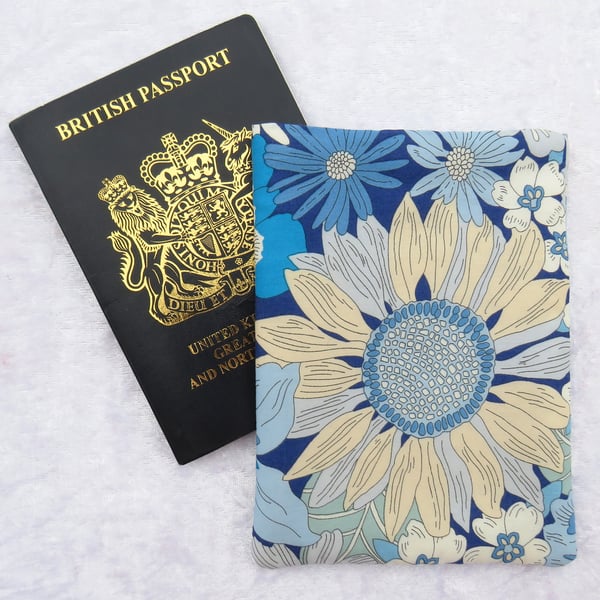 Passport Cover made from Liberty Tana Lawn, sunflower