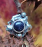 Sterling silver and blue goldstone gothic ring - Image 4