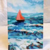 Sailing day - art greeting card
