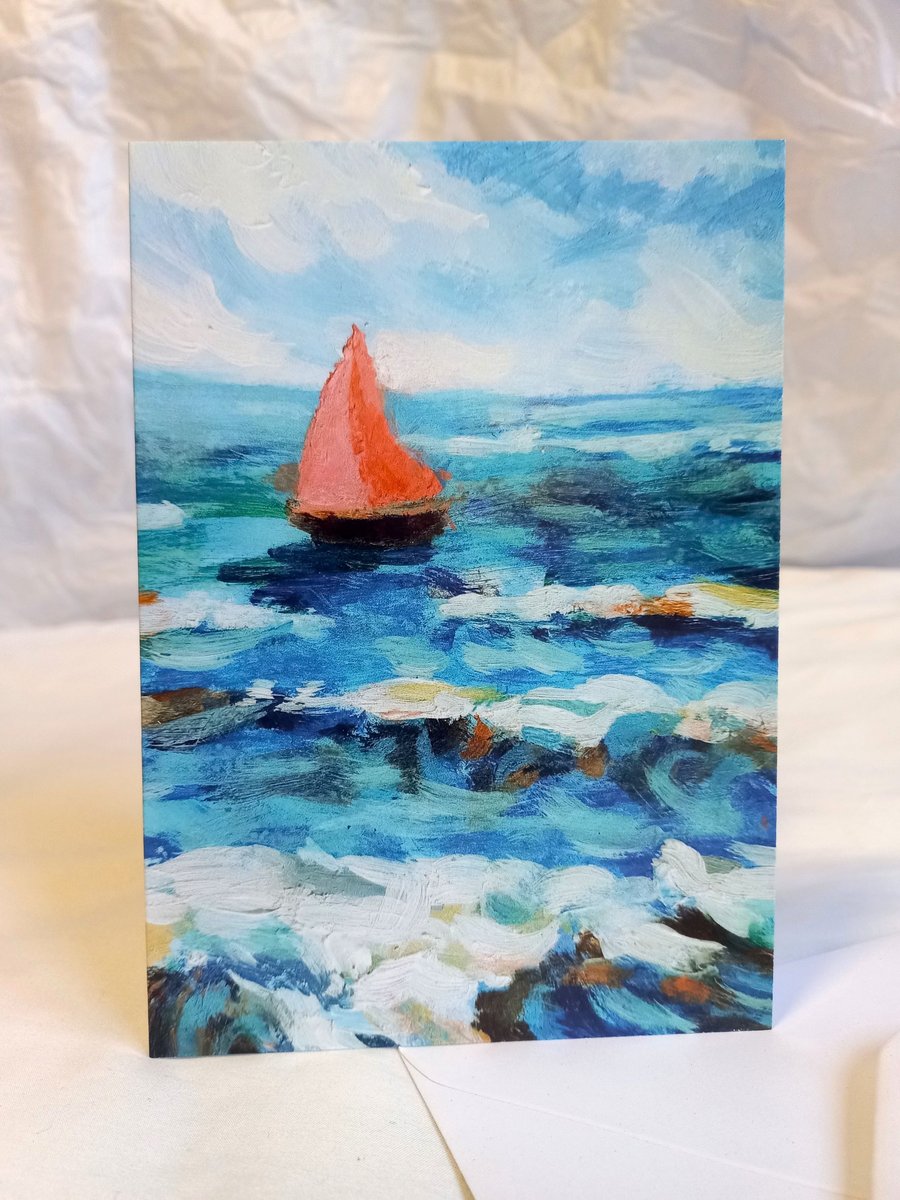 Sailing day - art greeting card