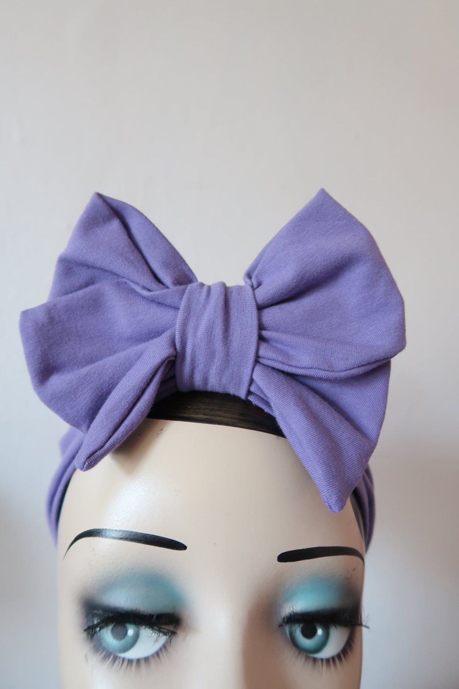 Lilac Bow Knot (Full Coverage) 1940s Style Pre-tied Turban