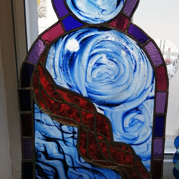 Elements Stained Glass Hanging Panel
