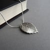 THREE Fine Silver Rose Leaf Pendant Necklaces