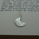Moon pendant - crescent moon - silver moon necklace - recycled silver
