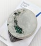 Summer Seconds Little Green Island Textile and Concrete Round 50mm Brooches - Image 2