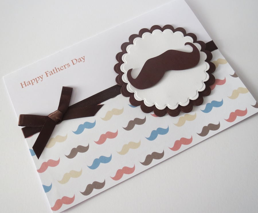 Fathers day moustache card