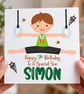 Personalised Boys Gymnastics  Birthday Card-Custom Name and Age-Gymnast Card - Image 4