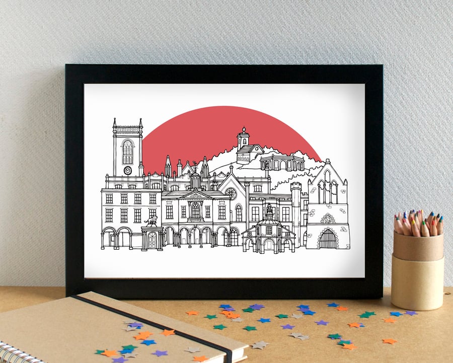 High Wycombe Skyline Art Print